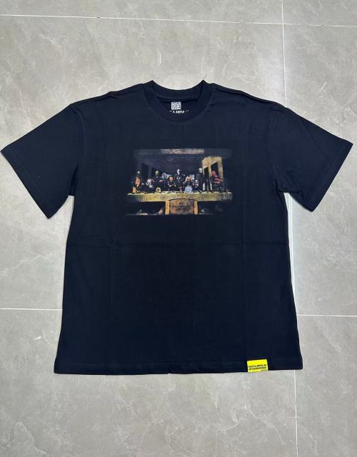 Cough Syrup The Last Supper Hip Hop Rapper Group Remake Painting Front Large Bold Yellow Block Letter Slogan Print Tee 29303902