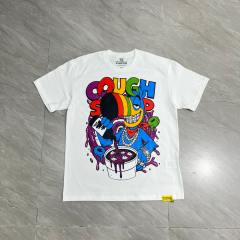 Cough Syrup Cartoon Hip Hop Streetwear Front Multicolor Toucan Bird Grill Teeth Jewelry Pouring Purple Syrup Cup Drip Rainbow Letter Print T-Shirt 2 colors 29344027