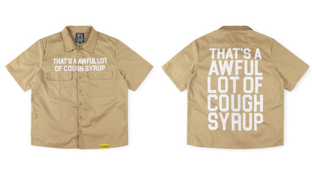 That's A Awful Lot of Cough Syrup American-style Short-Sleeve Work Shirt