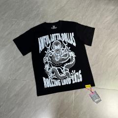 Cough Syrup Retro Festival Streetwear Black Base Oriental Dragon Line Drawing Gothic Typography Music Tour Print T-Shirt 29344175