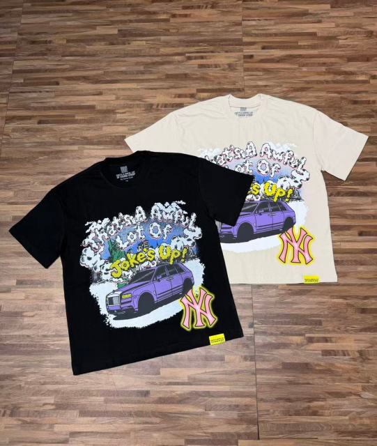Cough Syrup Jokes Up Tour Purple Luxury SUV Car NY Graffiti Double Sided Print Tee 2 colors 29288649