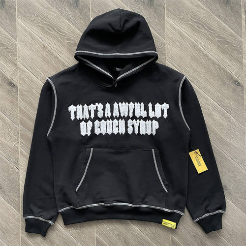 1:1 Top Quality That's A Awful Lot of Cough Syrup  Zip Up Hoodie Pants Grey