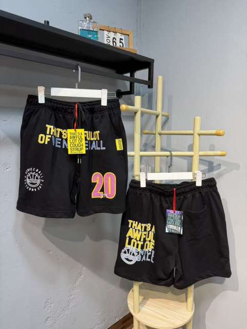 Hip Hop Portrait Graphic Cough Syrup Letter Print Drawstring Casual Street Sweat Shorts 11 colors 29288610