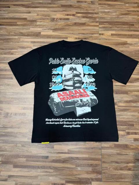 Cough Syrup Asaali In Loving Memory Letter Pablo Escobar Face Print Birth Death Year Gun Handcuff Oversized Tee 29288692