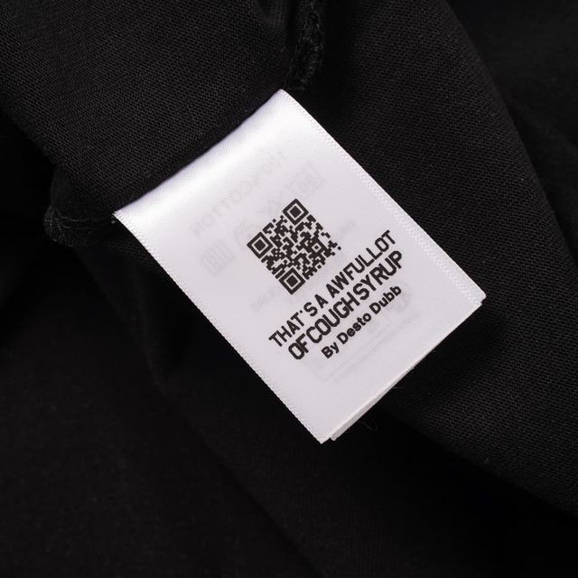 Cough Syrup Unique Aesthetic Figure Constructed Letter Front Back Printed Tee 2 colors 29290006