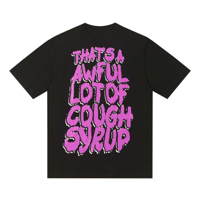 Cough Syrup Dark Punk Horror Ghostface Graffiti Figure Drip Deformed Font Dual Side Printed Tee 29302305