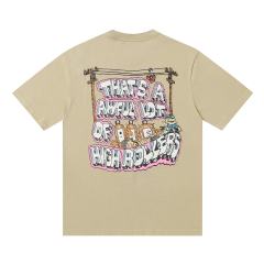 Cough Syrup Bubble 3D Outline Letter High Rollers Poker Chip Utility Pole Cartoon Graphic Double Side Tee 29303799