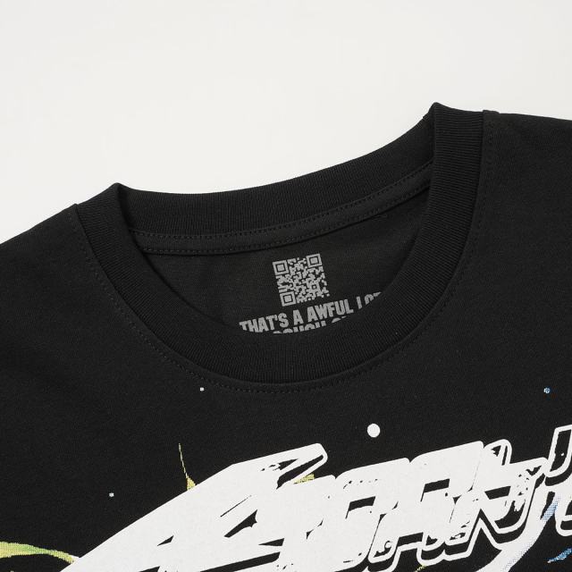 Cough Syrup Green And Blue Contrast Split Demon Face Front Large Stacked Text Slogan Back Oversized Tee 29288677