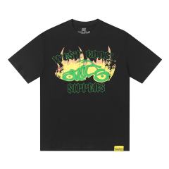 Cough Syrup West Coast Sippers Flame Motorcycle Cross Double Sided Print Tee 2 29303788