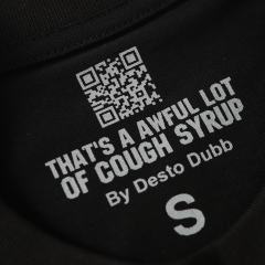 Cough Syrup Vintage Distressed Army Grenade Graphic Back Big Stacked Text Print Tee 29303794