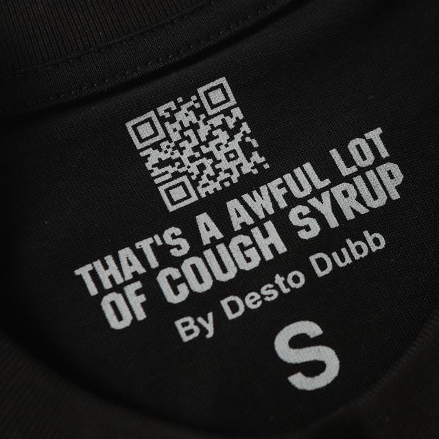 Cough Syrup Vintage Distressed Army Grenade Graphic Back Big Stacked Text Print Tee 29303794