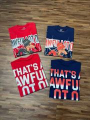 Cough Syrup Full Sleeve White Lightning Hurricane Cartoon Bird Front Gradient Stacked Full Slogan Print Tee 2 colors 29290161
