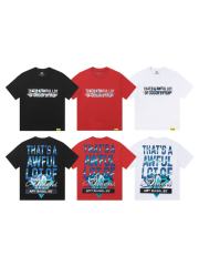 Cough Syrup Art Basel 25 Limited Blue Water Wave Gradient Letter Diamond Sevens Back Script Overlay Text Tee 3 colors 29290138