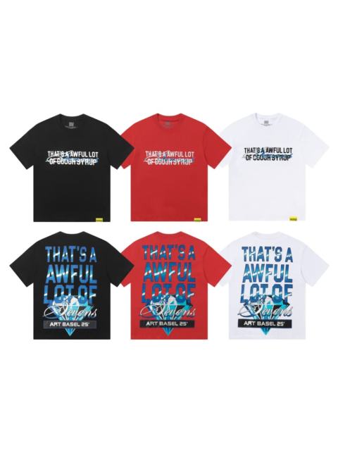 Cough Syrup Art Basel 25 Limited Blue Water Wave Gradient Letter Diamond Sevens Back Script Overlay Text Tee 3 colors 29290138