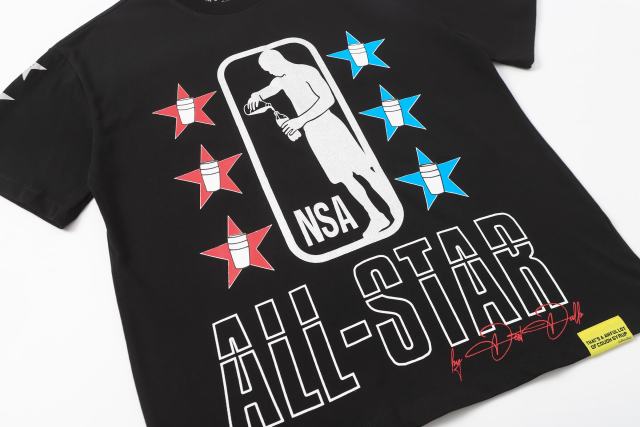 Cough Syrup All-Star NSA Figure Silhouette Star Sleeve Double Sided Print Tee 2 colors 29290030