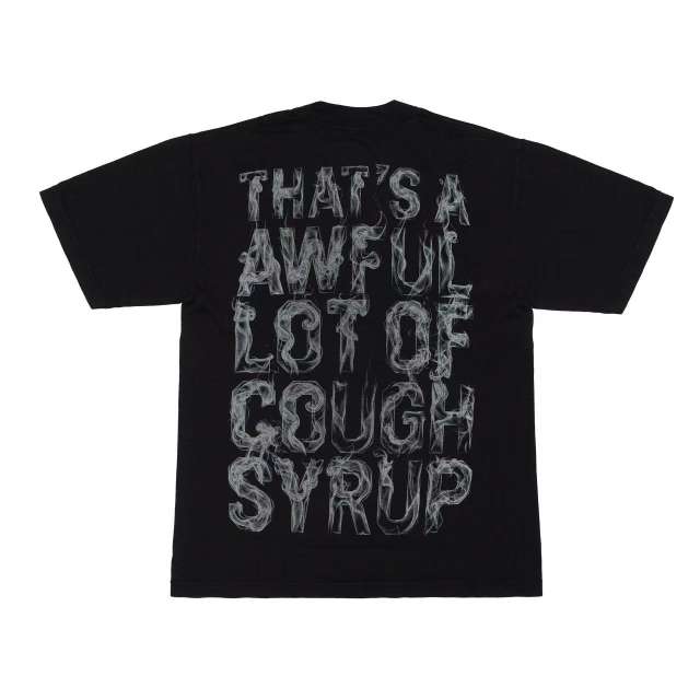 Cough Syrup Smoke Letter Print Tee 29006592
