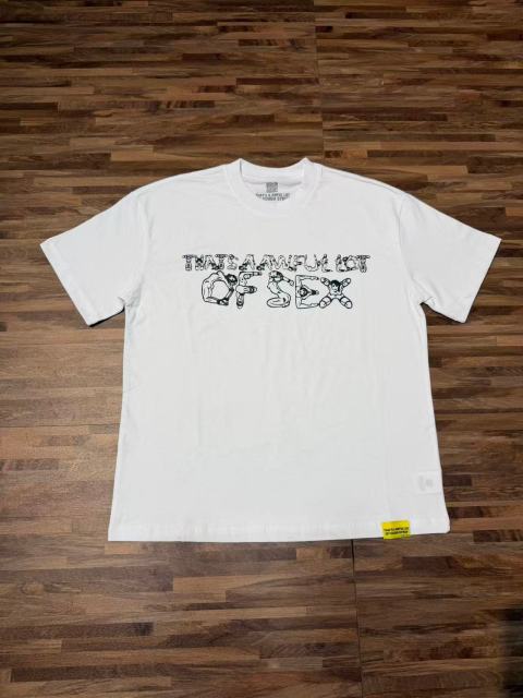 Cough Syrup Unique Aesthetic Figure Constructed Letter Front Back Printed Tee 2 colors 29290006