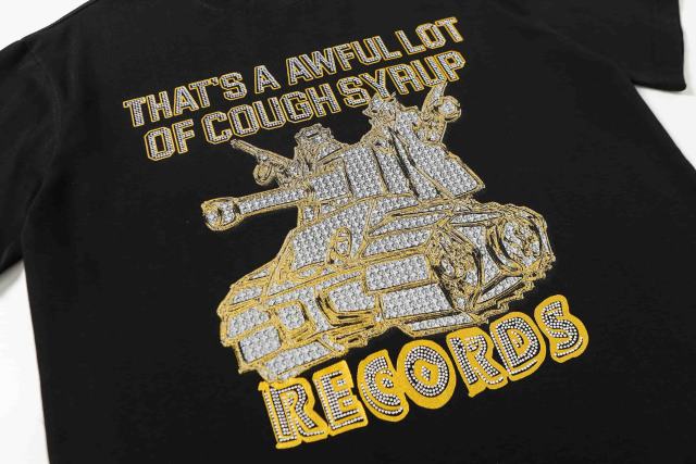 Cough Syrup Urban Streetwear Style Rhinestone Tank Graphic Print Men's Cotton Tee 29302071
