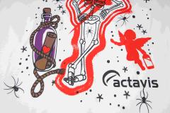 Cough Syrup Red Neon Outline Skeleton Cupid Angel Actavis Cough Syrup Bottle Spider Multi Element Combo Graphic Tee 29303909