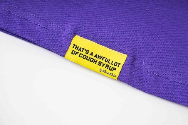 Cough Syrup Retro Old Fashion Drug Label Typography Front Comic Bubble Text Graphic Print Tee 29303849