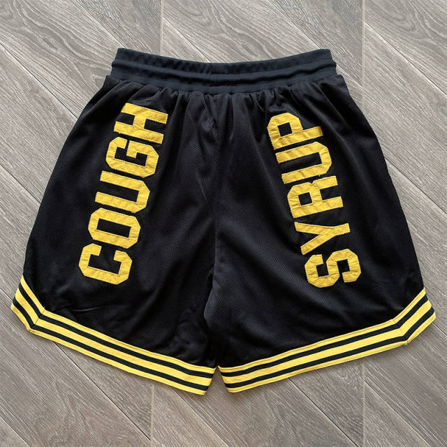 That's A Awful Lot Of Cough Syrup Letter Embroidered Tee Shorts Set