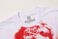 Cough Syrup Sketch Cupid Angel Tattoo Detail Front Gothic Stacked Cursive Slogan Back Tee 4 colors 29290017