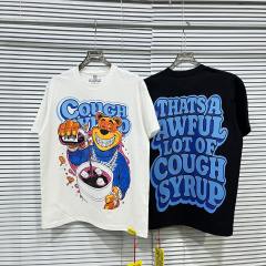 Cough Syrup Cartoon Hip Hop Streetwear Front Honey Bear Diamond Grill Teeth Chain Watch Pouring Purple Syrup Ice Cup Drip Print T-Shirt 2 colors 29344042