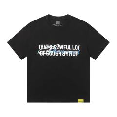 Cough Syrup Art Basel 25 Limited Blue Water Wave Gradient Letter Diamond Sevens Back Script Overlay Text Tee 3 colors 29290138