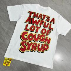Cough Syrup West Coast Casual Fashion Front Laid Back Cartoon Rabbit Hip Hop Jewelry Syrup Pouring Graffiti Bubble Letter Print 2 colors T-Shirt 29344059