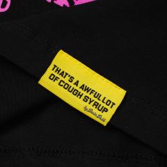Cough Syrup Pink Line Rodeo Cowboy Cactus Club EST 2018 Front Bold Stacked Letter Tee 29290090