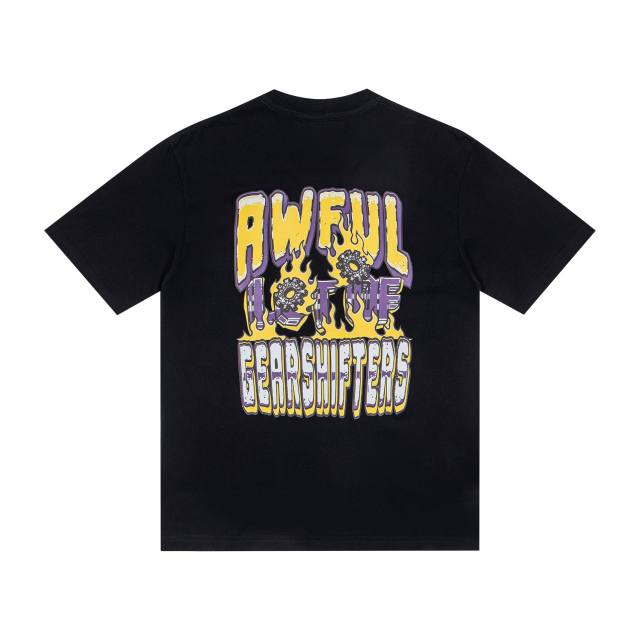 Cough Syrup Grunge Streetwear Mechanic Hand Cup Gear Flame Gothic Letter Print Back Stacked 3D Outline Gearshifters Slogan Graphic Oversized T-Shirt 2 colors 29343893