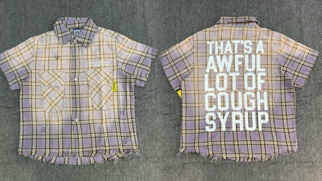 That's A Awful Lot of Cough Syrup American-style Short-Sleeve Work Shirt
