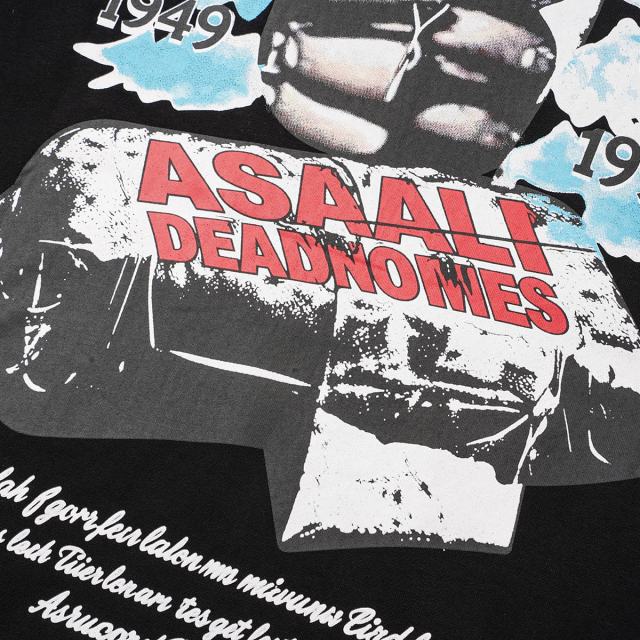 Cough Syrup Asaali In Loving Memory Letter Pablo Escobar Face Print Birth Death Year Gun Handcuff Oversized Tee 29288692