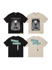 Cough Syrup Hip Hop Streetwear Street Vendor Figure Print Back Split Text Street Sign Design Tee 2 colors 29288641