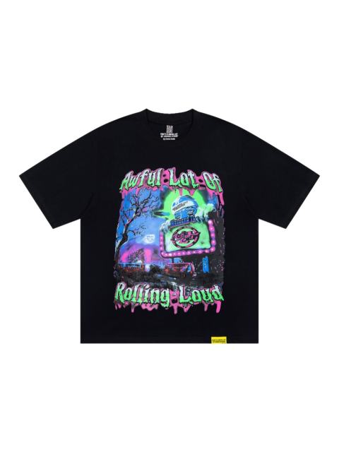 Cough Syrup Y2K Dark Street Front Halloween Carnival Graveyard Monster Sea Lion Drip Font Print Back Contrast Layer Graffiti Oversized T-Shirt 29343932