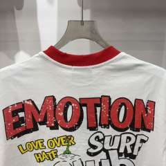 Mixed Emotion Beach Cartoon Cat Graffiti Surf Print T-shirt 29370503