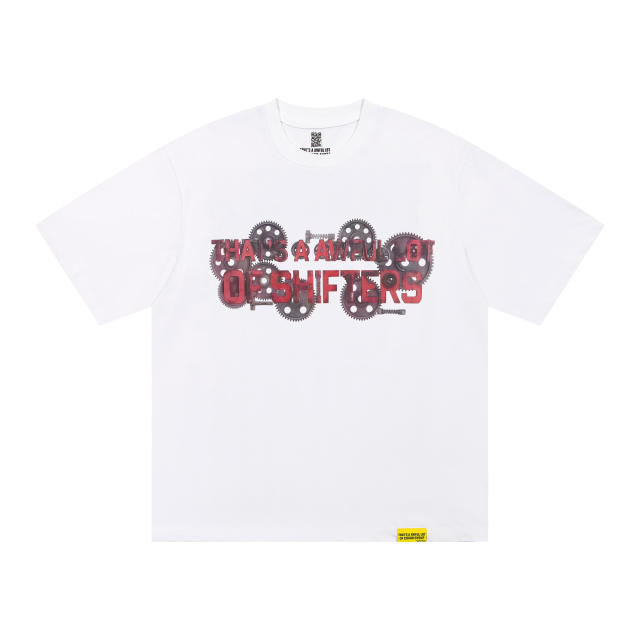 Cough Syrup Y2K Industrial Retro Street Front Rust Mechanical Gear Overlay Faded Gradient Typography Print T-Shirt 2 colors 29344071
