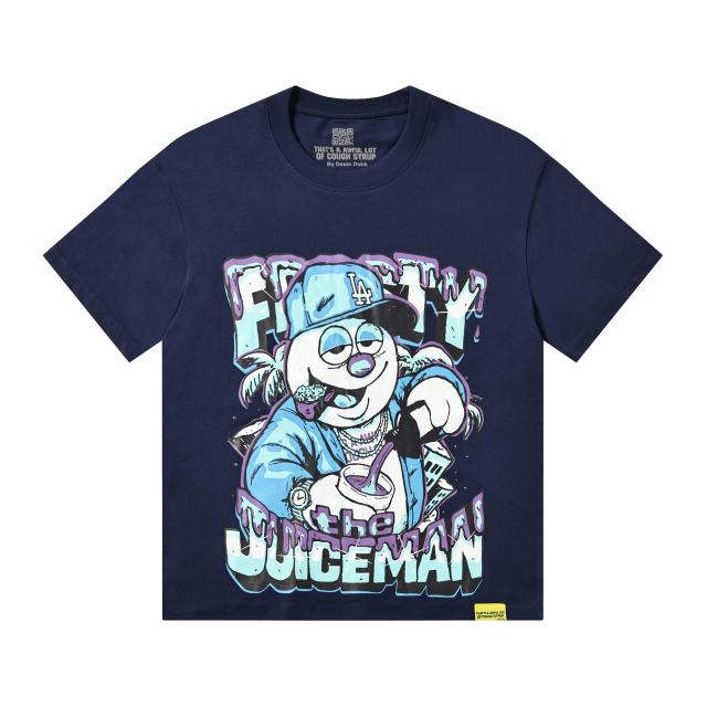 Cough Syrup West Coast Hip Hop Drip Gradient Bubble Letter Juiceman Cartoon Graphic Front Multi Layer Outline Stacked Slogan Tee 2 colors 29302092