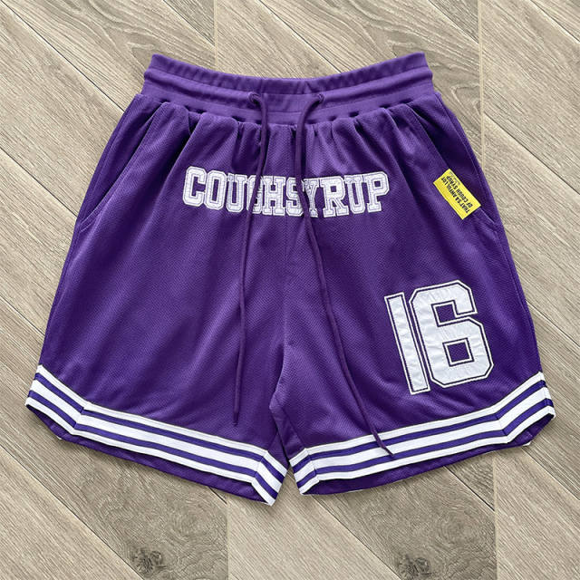 That's A Awful Lot Of Cough Syrup Letter Embroidered Tee Shorts Set
