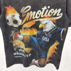 Mixed Emotion USA Canada Mexico World Cup Flame Eagle Print T-shirt 29370498