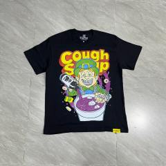 Cough Syrup Retro Holiday Streetwear Front Green Leprechaun Diamond Grill Teeth Syrup Bottle Cup Drip Cartoon Art Print Oversized T-Shirt 2 colors 29344022