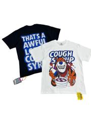 Cough Syrup West Coast Casual Fashion Front Chill Cartoon Tiger Hip Hop Accessories Syrup Pouring Graffiti Bubble Letter Print T-Shirt 2 colors 29344065