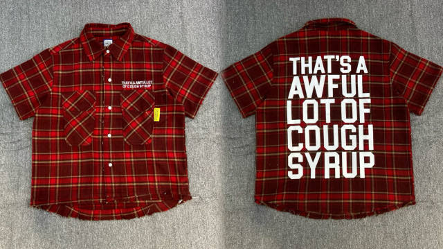 That's A Awful Lot of Cough Syrup American-style Short-Sleeve Work Shirt