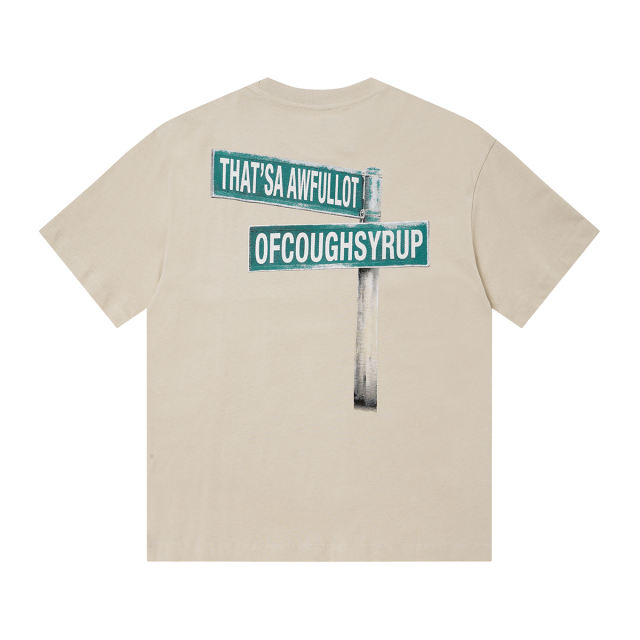 Cough Syrup Hip Hop Streetwear Street Vendor Figure Print Back Split Text Street Sign Design Tee 2 colors 29288641