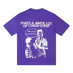 Cough Syrup Retro Old Fashion Drug Label Typography Front Comic Bubble Text Graphic Print Tee 29303849