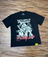 Cough Syrup Gothic Streetwear Line Drawing Reaper Urban Scene Dual Side Contrast Script Signature Typography Tee 29302199
