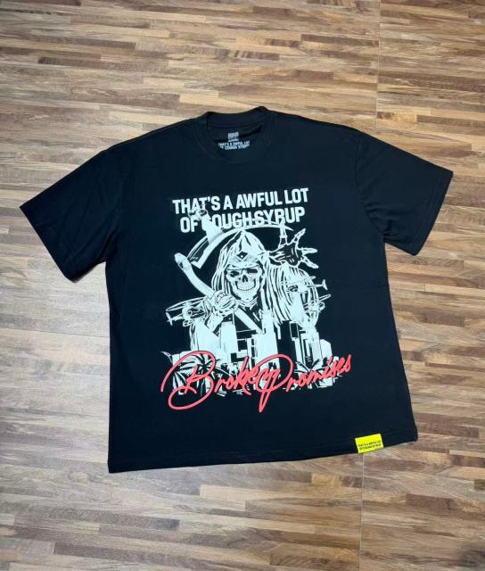 Cough Syrup Gothic Streetwear Line Drawing Reaper Urban Scene Dual Side Contrast Script Signature Typography Tee 29302199