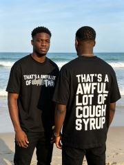 Cough Syrup Obscured Text TR17 Mark Front Full Big Letter Slogan Back Tee 2 colors 29288697