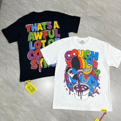 Cough Syrup Cartoon Hip Hop Streetwear Front Multicolor Toucan Bird Grill Teeth Jewelry Pouring Purple Syrup Cup Drip Rainbow Letter Print T-Shirt 2 colors 29344027