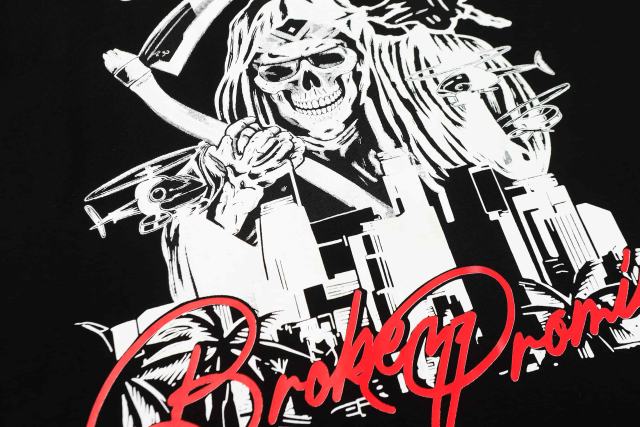 Cough Syrup Gothic Streetwear Line Drawing Reaper Urban Scene Dual Side Contrast Script Signature Typography Tee 29302199